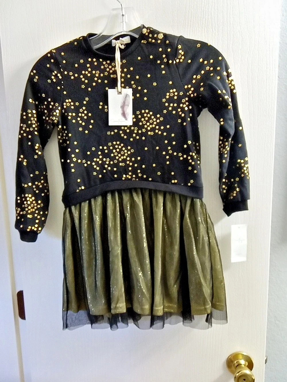 Joan Rivers Girls' Star Print Tulle Dress NWT